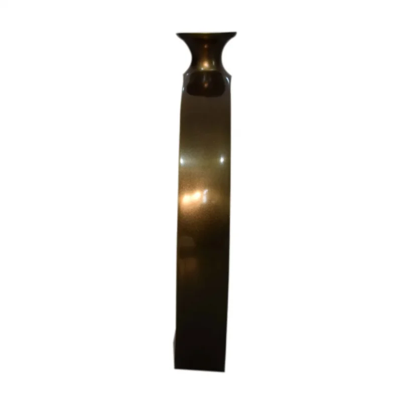 Mango Wood Round Vase in Antique Nickle - Image 2