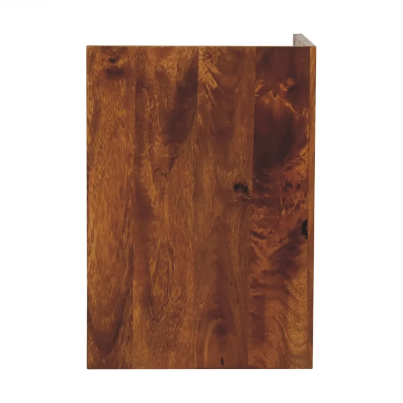 Solid Mango Chestnut Finished Wood Box Bedside Table/Cabinet - Image 3