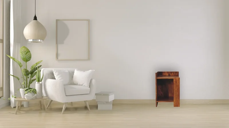 Solid Mango Chestnut Finished Wood Box Bedside Table/Cabinet - Image 2