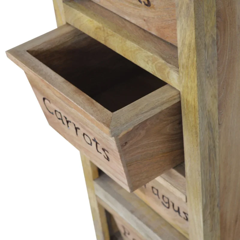 Solid Mango Wood Oak Finished Kitchen Cabinet - Image 9