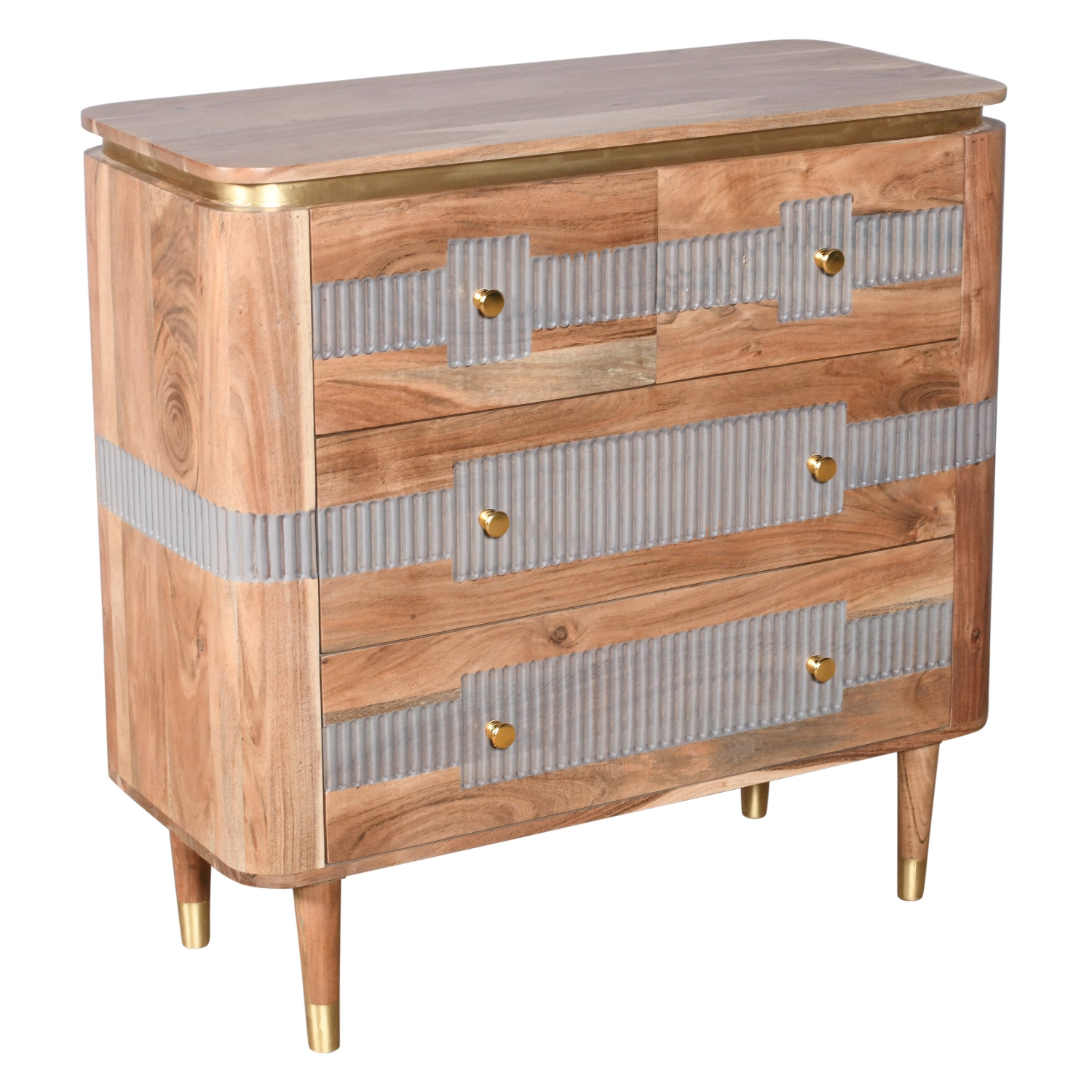 Wilton Acacia Wood 4 Drawers Chest - Image 3