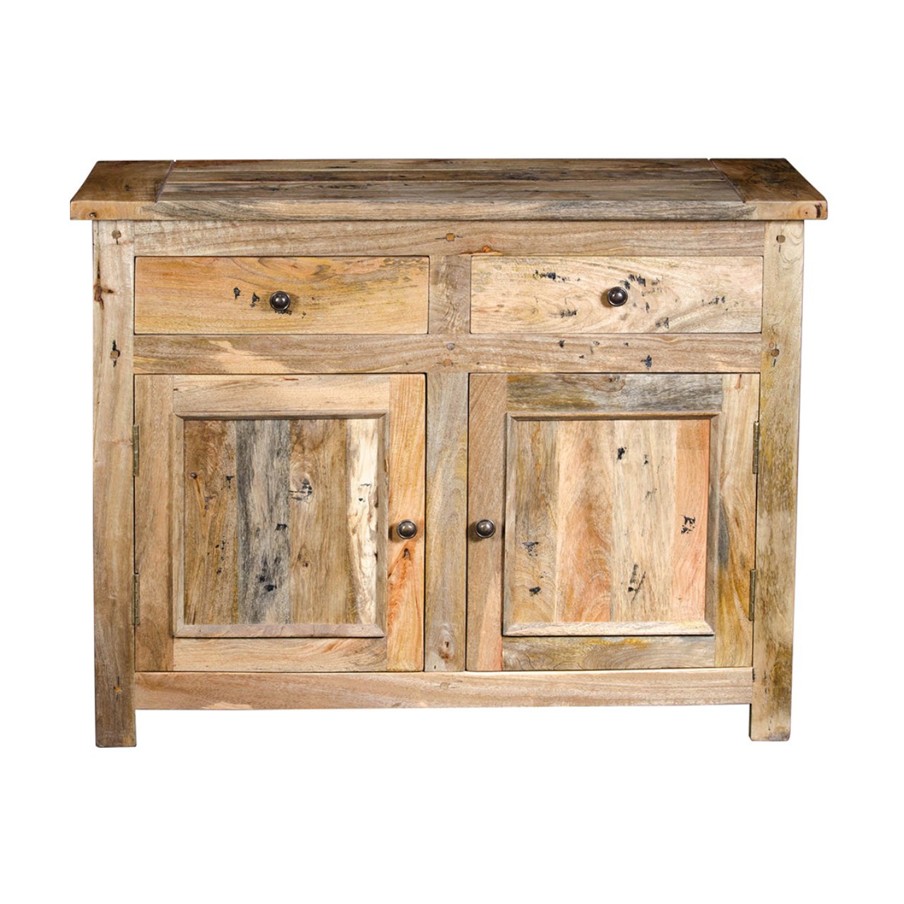 Solid Granary Royale Finished Mango Wood Small 2 Door 2 Drawer Sideboard/Cabinet
