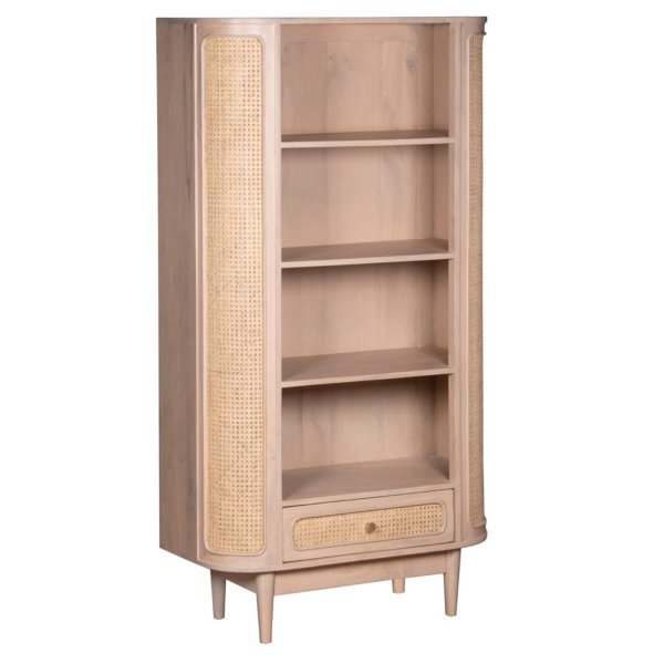 Valencia Cane & Mango Wood Bookcase - Image 2