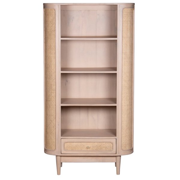 Valencia Cane & Mango Wood Bookcase