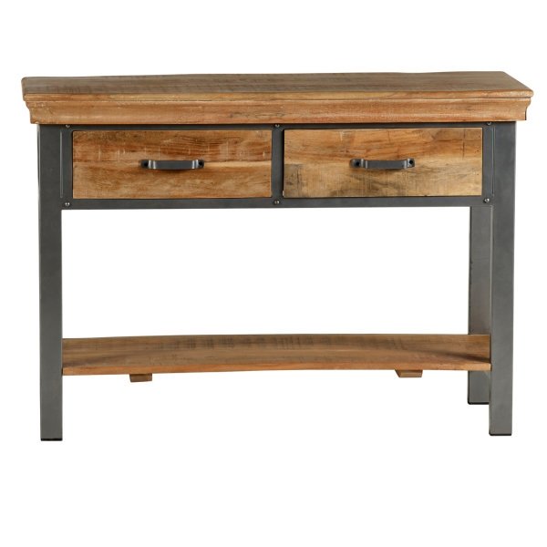 Metropolis Industrial 2 Drawer Console Table - Image 2