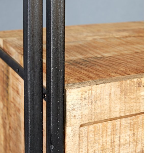 Cosmo Industrial Slim Open Bookcase - Image 2