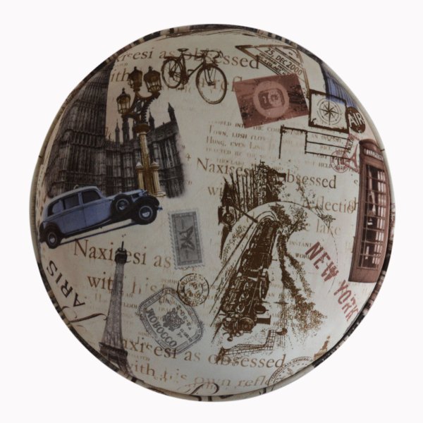 Solid Mango Wood IN1271 - City Print Footstool - Image 6