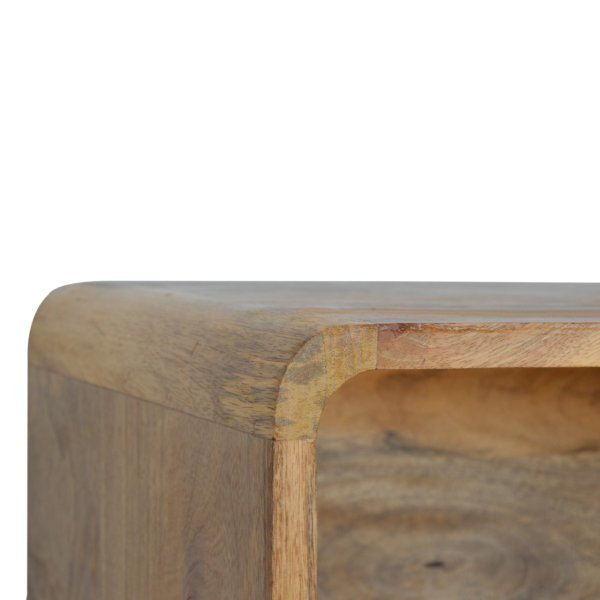 Solid Mango Wood Wall Mounted Open Bedside - Image 8