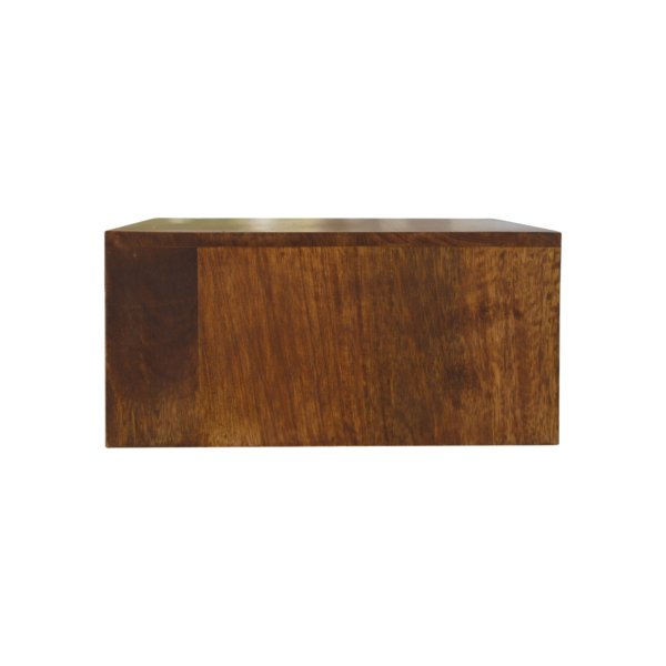 Solid Mango Wood Wall Mounted Chevron Bedside - Image 7