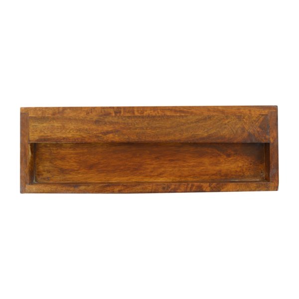 Solid Mango Wood Wall Mounted Chevron Bedside - Image 8