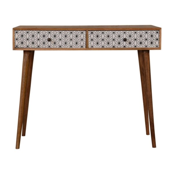 Solid Mango Wood Sendai 2 Drawer Console Table