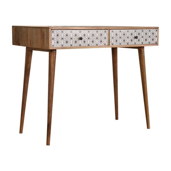 Solid Mango Wood Sendai 2 Drawer Console Table - Image 3