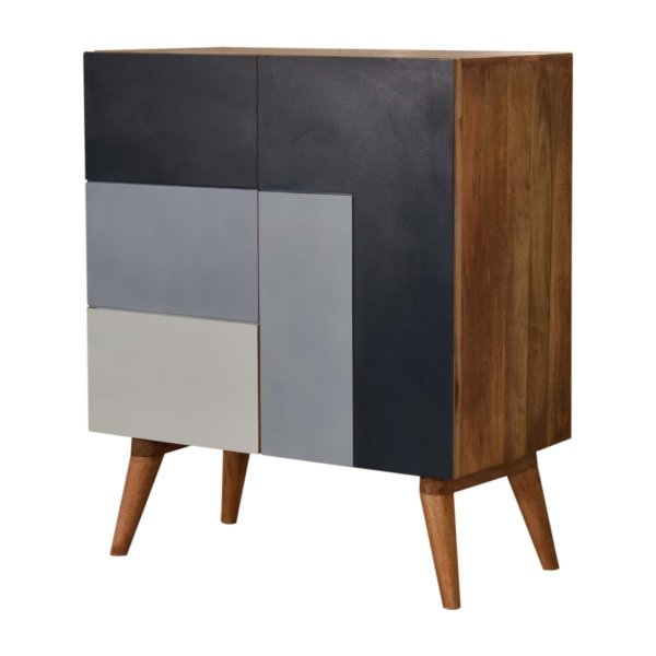 Solid Mango Wood Quebec Blue Cabinet - Image 2