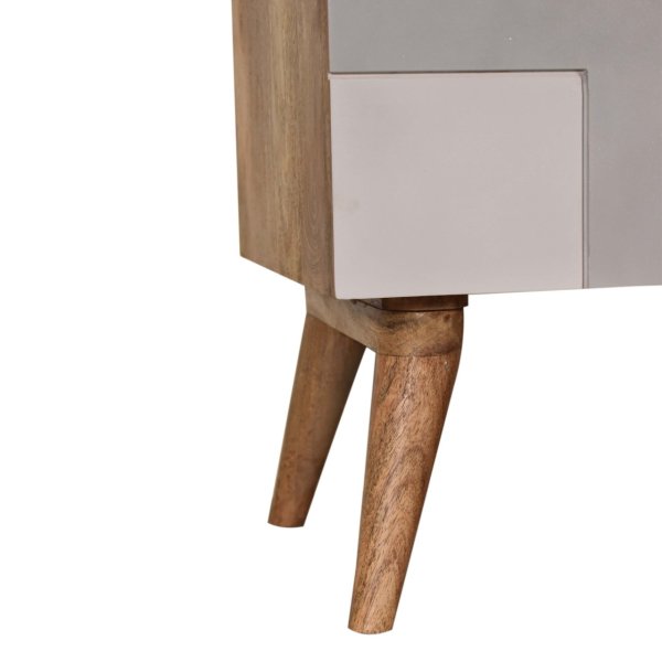 Solid Mango Wood Quebec Grey Bedside - Image 6