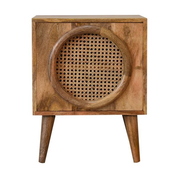 Solid Mango Wood Oak Finished Larissa Bedside