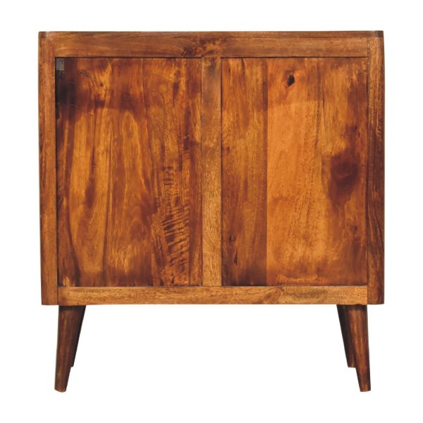 Solid Mango Wood Chestnut Finished Capri 3 Drawer Chest - Image 9