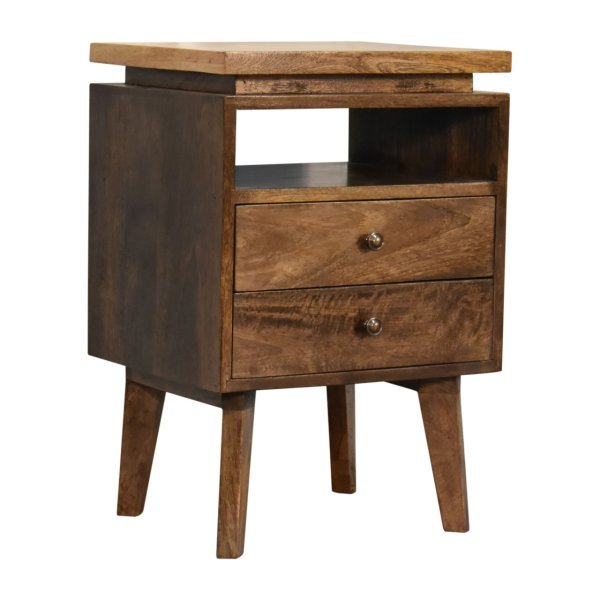 Solid Mango Wood Platform Bedside - Image 3
