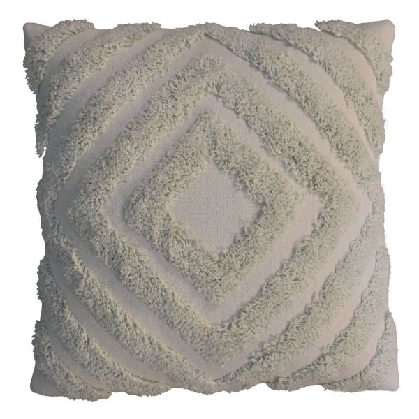 Mango Wood Sage Green Diamond Cushion Set of 2 - Image 3