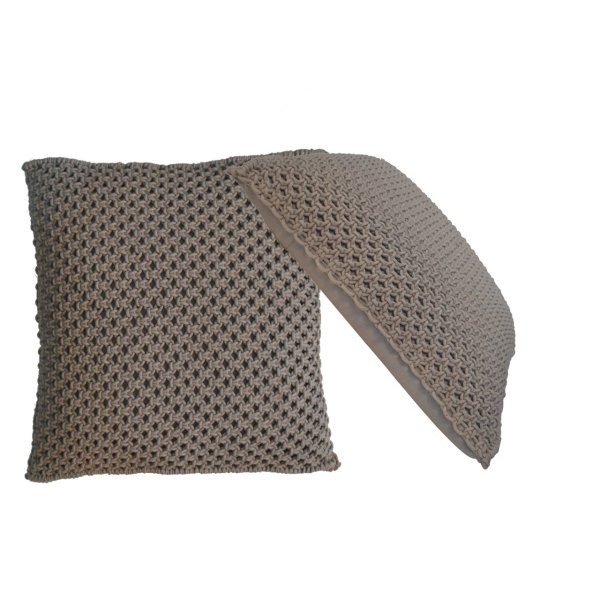 Mango Wood Myra Cushion Set of 2 - Grey