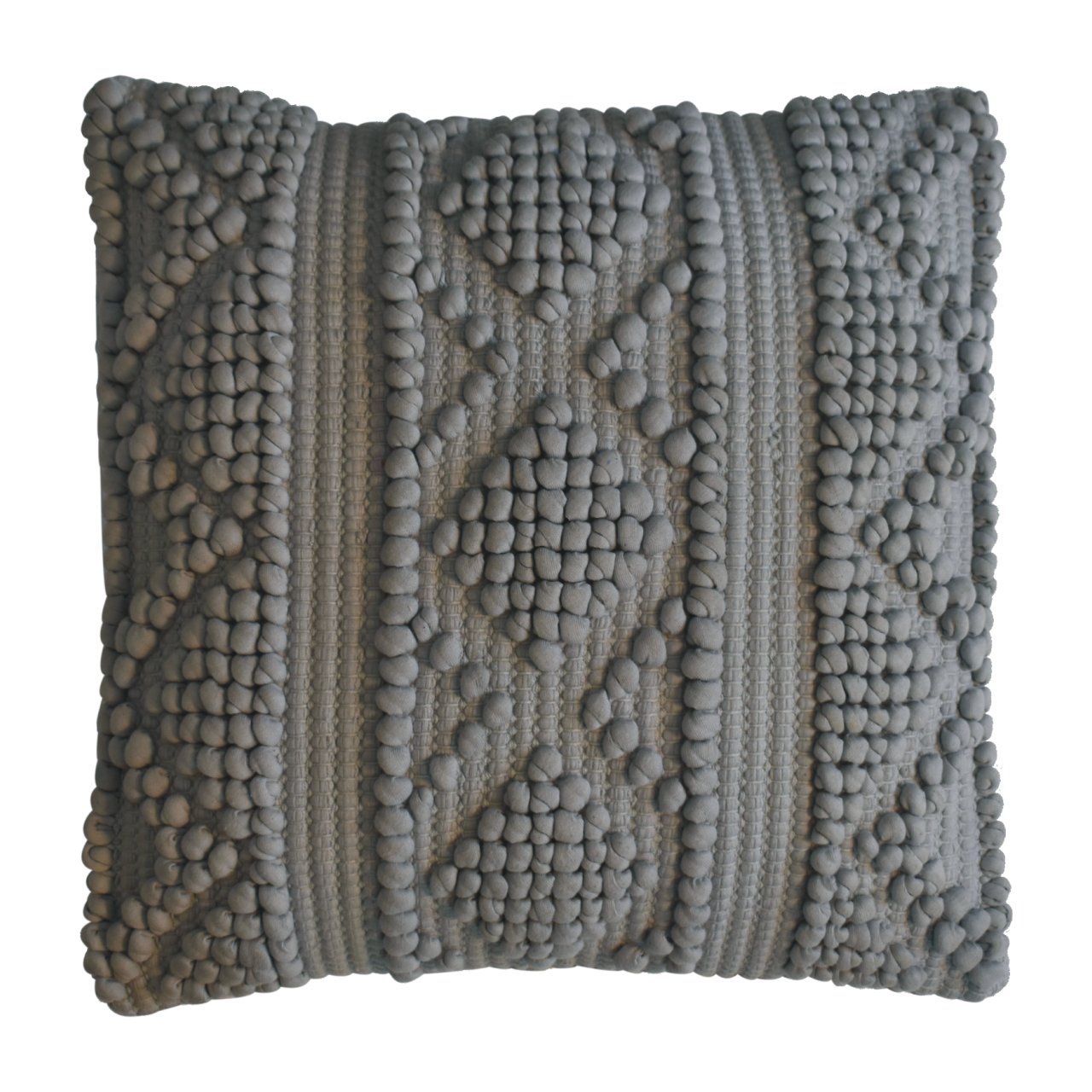 Mango Wood Nola Cushion Set of 2 - Grey - Image 3