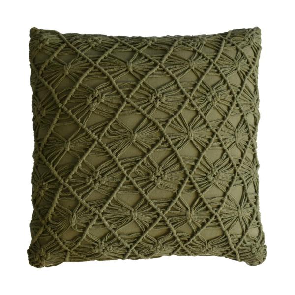 Solid  Mango Wood Green Maura Cushion - Set of 2 - Image 3