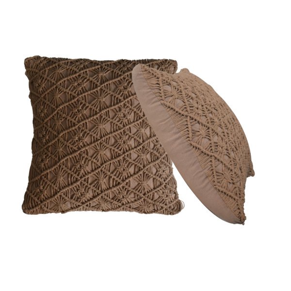 Mango Wood Coffee Maura Cushion - Set of 2