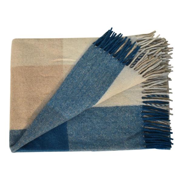 Selin Multi Blue Woolen Throw (Queen size 150 x 180cm) - Image 2