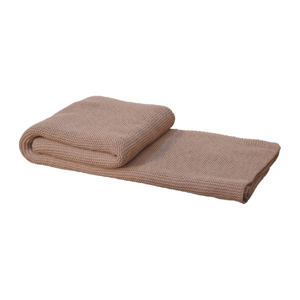 Beige Cotton Knitted Double Blanket Throw (200 x 150) - Image 2