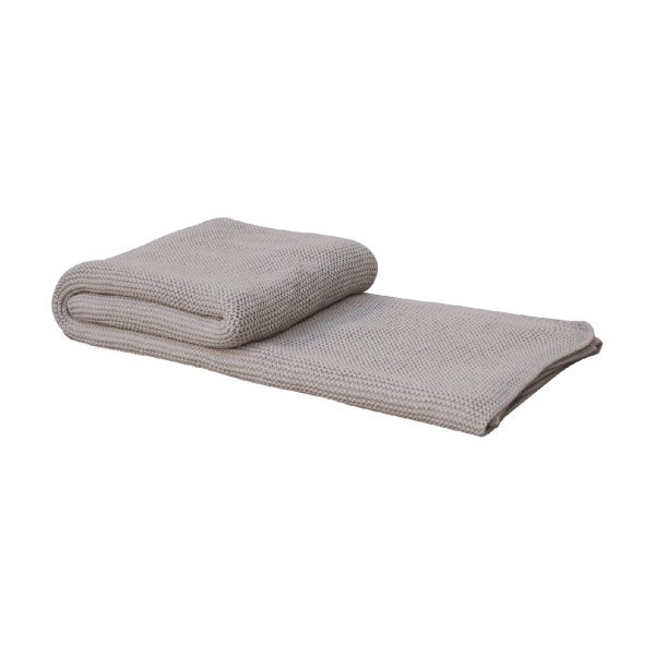 Mango Wood Double Grey Knitted Throw - Image 4