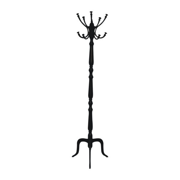Solid Mango Wood Black Coat Stand
