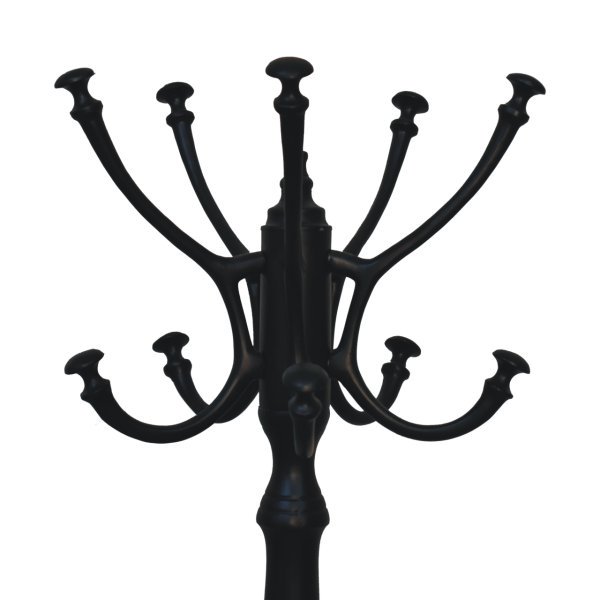 Solid Mango Wood Black Coat Stand - Image 2