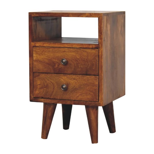 Mango Wood Mini Classic Chestnut Bedside - Image 2