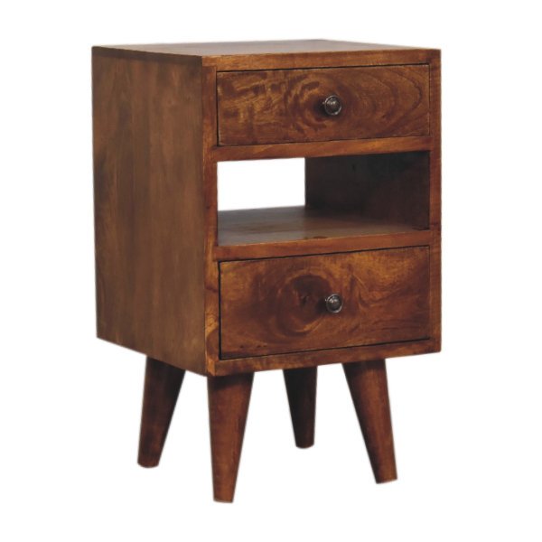 Mango Wood Mini Classic Multi Chestnut Bedside