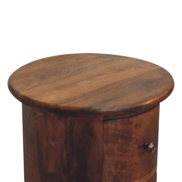 Mango Wood Mini Chestnut Drum Chest - Image 4