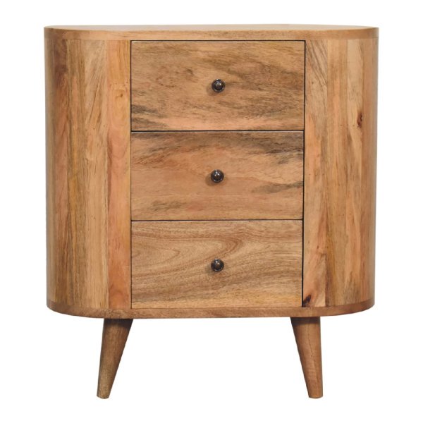 Mango Wood Mini Oak-ish Cabinet