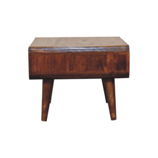 Solid Mango Wood Chestnut Finished Open Media Unit - Image 8