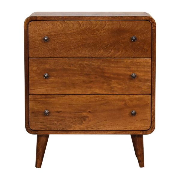 Mango Wood Mini Curved Chestnut Chest