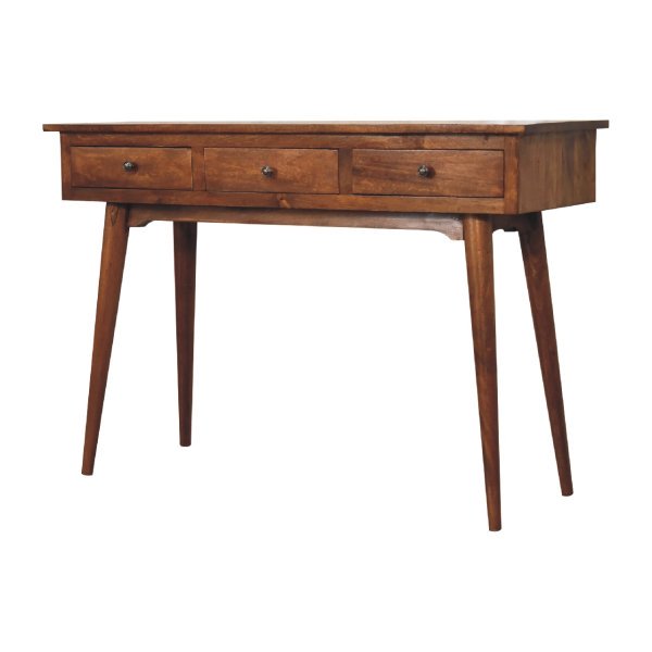 Mango Wood Large 3 Drawer Chestnut Console - Image 2