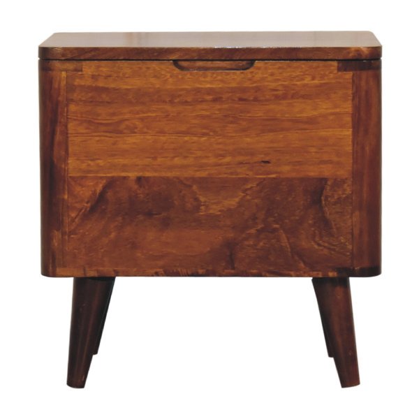 Solid Chestnut Finished Mango Wood Stool