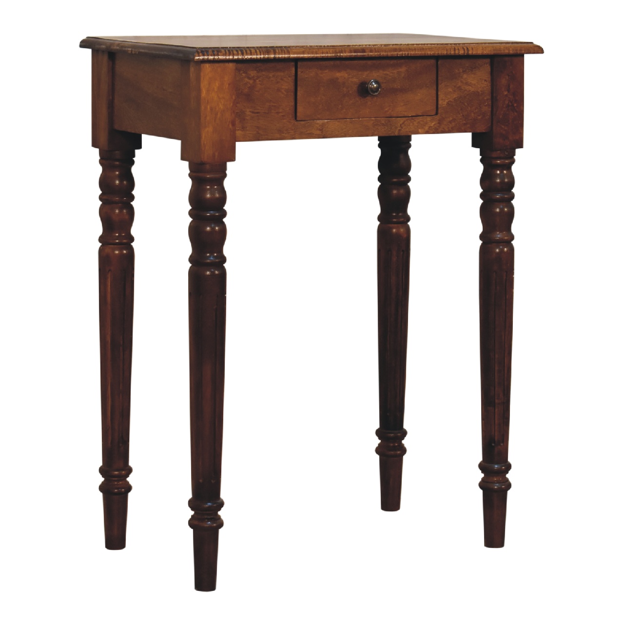 Solid  Mango Wood Chestnut Turned Leg Writing Desk - Image 3