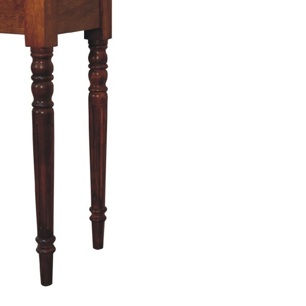 Solid  Mango Wood Chestnut Turned Leg Writing Desk - Image 7
