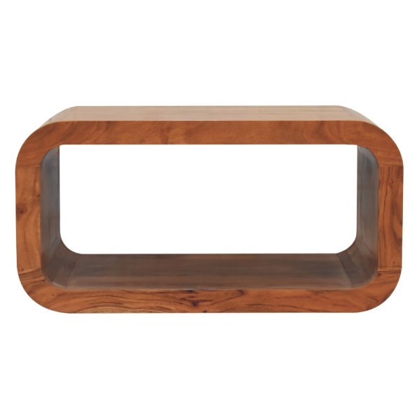Solid Acacia Wood Caramel Finish Darcy Media Unit