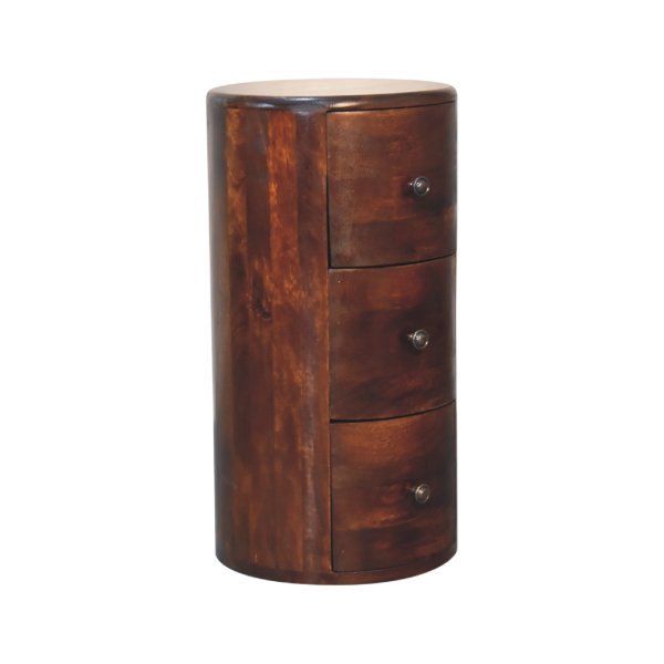 Solid Mango Wood Chestnut Drum Chest - Image 3