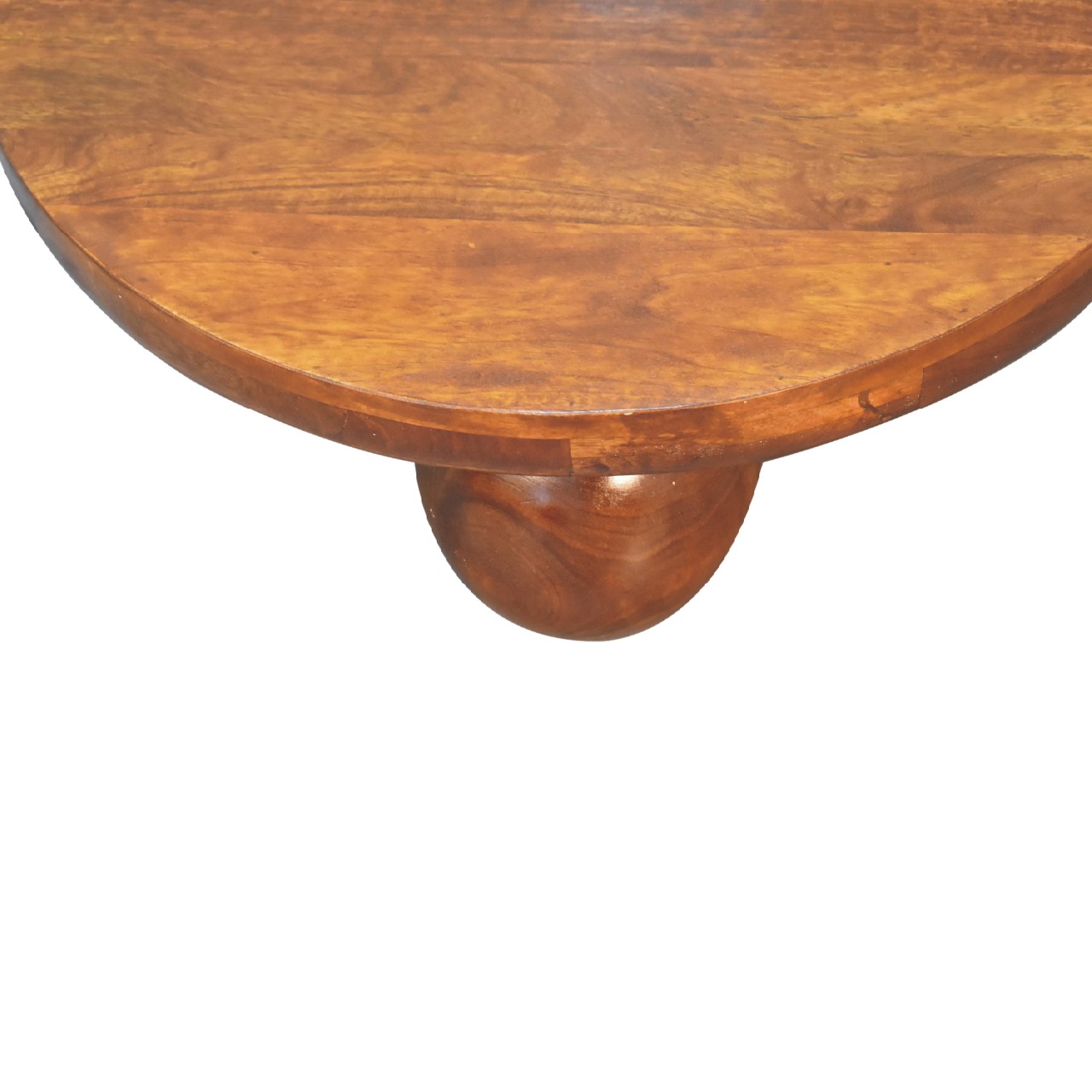 Solid Mango Wood Chestnut Central Ball Table - Image 3