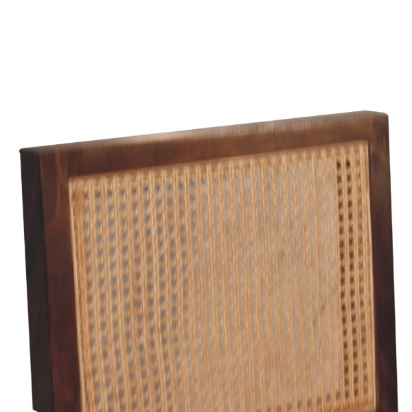 Mango Wood Cream Boucle Rattan Chair - Image 4