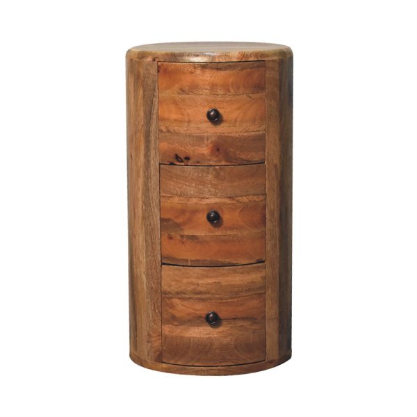 Mango Wood Oak-ish Drum Chest