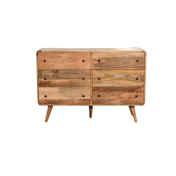 Mango Wood Large Curved Oak-ish Chest
