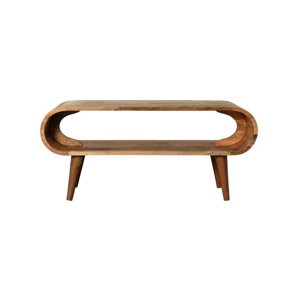 Solid Mango Wood Amaya Nordic Style Oak-ish Coffee Table