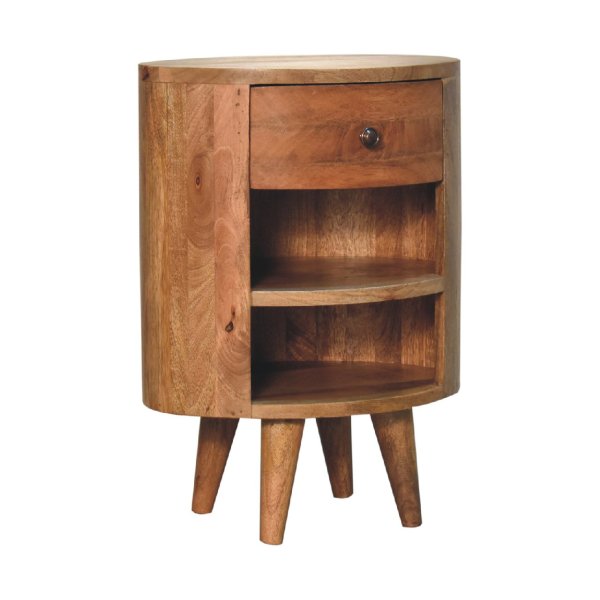 Solid Mango Wood Solid  Mango Wood Cortez Oak-ish Bedside - Image 3