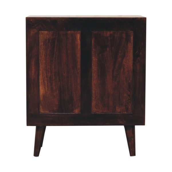 Solid Mango Wood Mini Pineapple Carved Walnut Cabinet - Image 2
